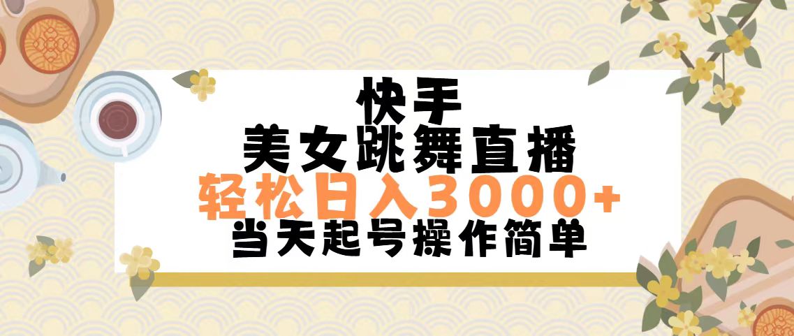 （11565期）快手美女跳舞直播，轻松日入3000+简单无脑-云长聊项目
