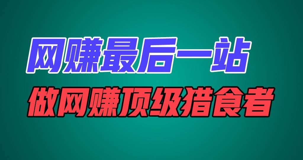 网赚最后一站，卖项目，做网赚顶级猎食者-云长聊项目