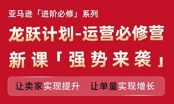 亚马逊进阶必修系列，龙跃计划-运营必修营新课，让卖家实现提升 让单量实现增长-云长聊项目
