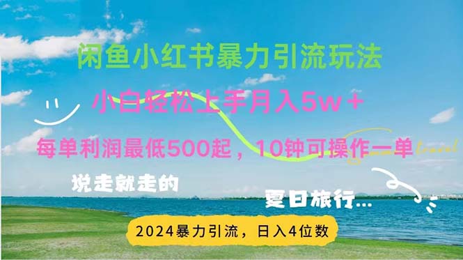 （11650期）2024暑假赚钱项目小红书咸鱼暴力引流，简单无脑操作，每单利润500+，…-云长聊项目