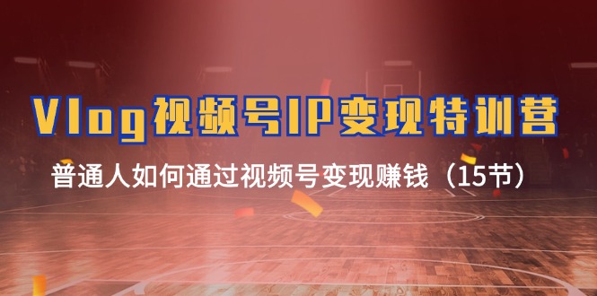 Vlog视频号IP变现特训营，普通人如何通过视频号变现赚钱（15节）-云长聊项目
