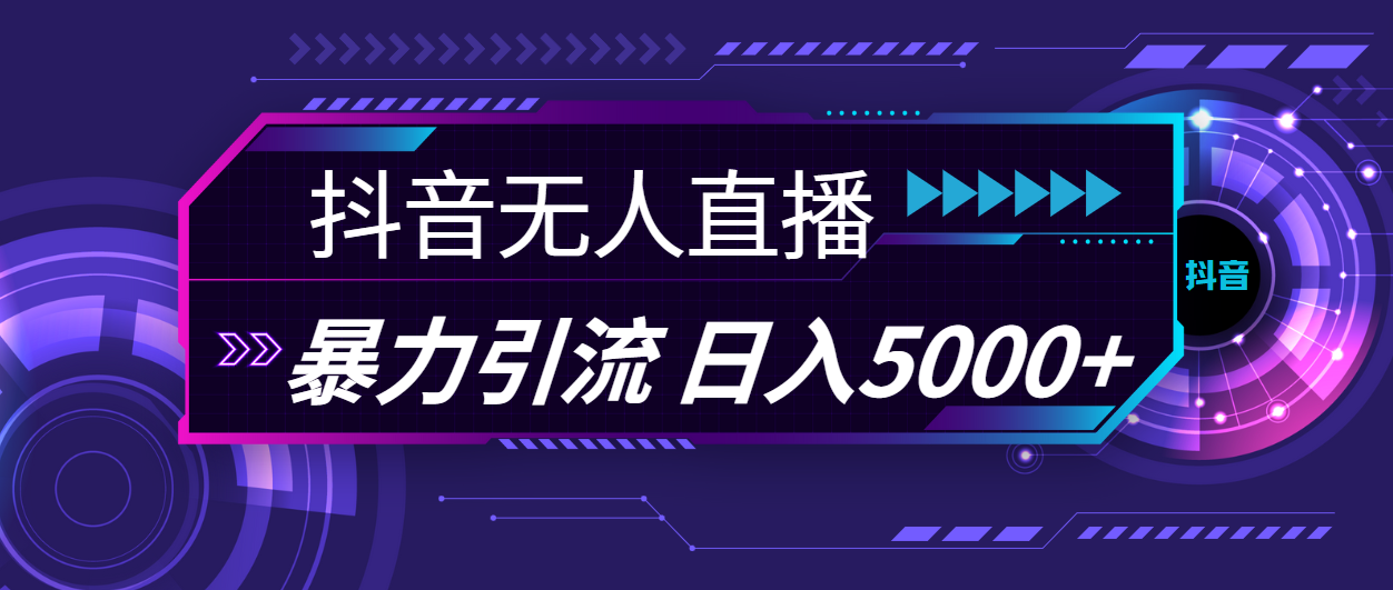 （11709期）抖音无人直播，暴利引流，日入5000+-云长聊项目