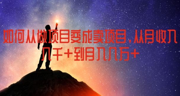 如何从做项目变成卖项目，从月收入几千到月入几万【揭秘】-云长聊项目