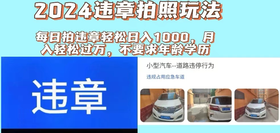 （11743期）2024违章拍照新玩法，推广躺赚+拍照赚钱双模式，日入1000+-云长聊项目