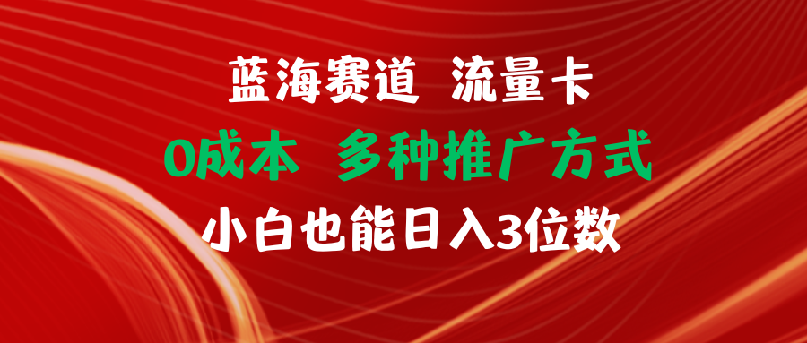 （11768期）蓝海赛道 流量卡 0成本 小白也能日入三位数-云长聊项目