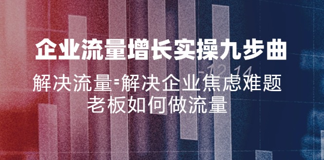 （11822期）企业流量增长实战九步曲，解决流量=解决企业焦虑难题，老板如何做流量-云长聊项目