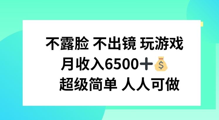 不露脸 不出境 玩游戏，月入6500 超级简单 人人可做【揭秘】-云长聊项目