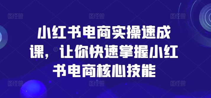 小红书电商实操速成课，让你快速掌握小红书电商核心技能-云长聊项目
