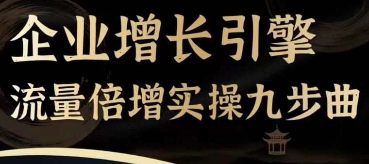 企业增长引擎流量倍增实操九步曲，一套课程帮你找到快速、简单、有效、可复制的获客+变现方式，-云长聊项目