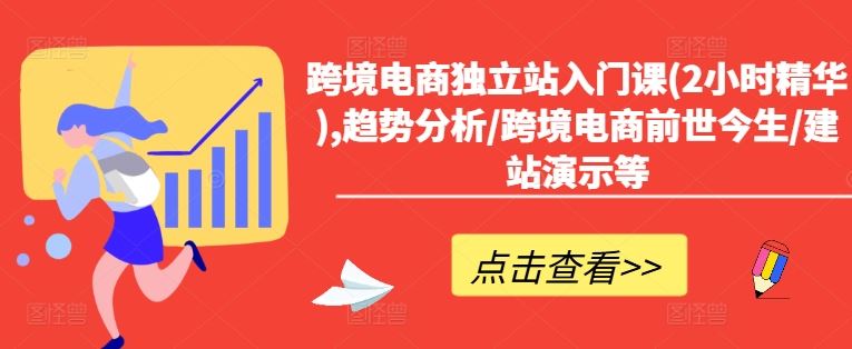 跨境电商独立站入门课(2小时精华),趋势分析/跨境电商前世今生/建站演示等-云长聊项目