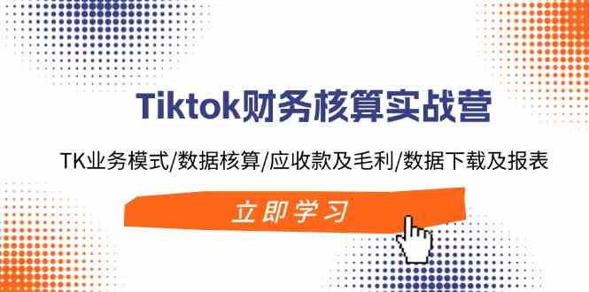 Tiktok财务核算实战营：TK业务模式/数据核算/应收款及毛利/数据下载及报表-云长聊项目