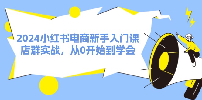 2024小红书电商新手入门课，店群实战，从0开始到学会（31节）-云长聊项目