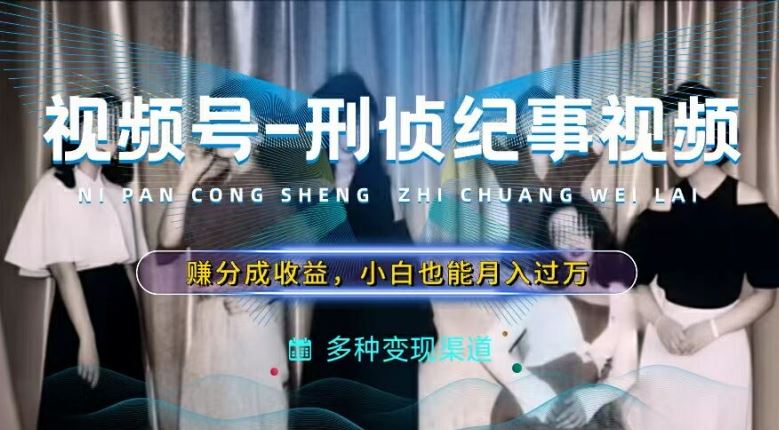 利用刑侦纪实视频，赚视频号分成计划收益，操作简单，新手小白轻松月入过万【揭秘】-云长聊项目