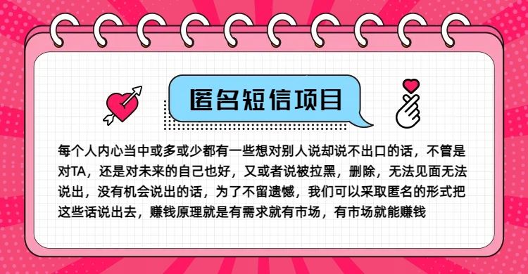 冷门小众赚钱项目，匿名短信，玩转信息差，月入五位数【揭秘】-云长聊项目