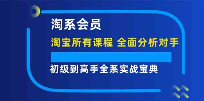 淘系会员初级到高手全系实战宝典【淘宝所有课程，全面分析对手】-云长聊项目