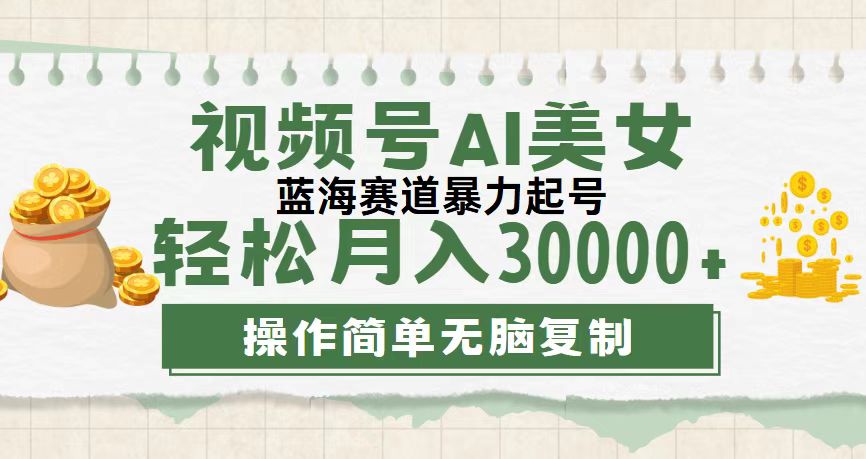 （12087期）视频号AI美女跳舞，轻松月入30000+，蓝海赛道，流量池巨大，起号猛，无…-云长聊项目