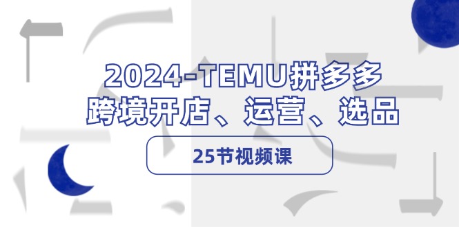 （12106期）2024-TEMU拼多多·跨境开店、运营、选品（25节视频课）-云长聊项目