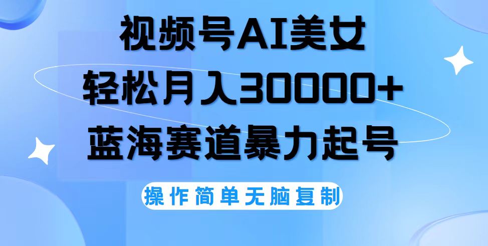 （12125期）视频号AI美女跳舞，轻松月入30000+，蓝海赛道，流量池巨大，起号猛，无…-云长聊项目