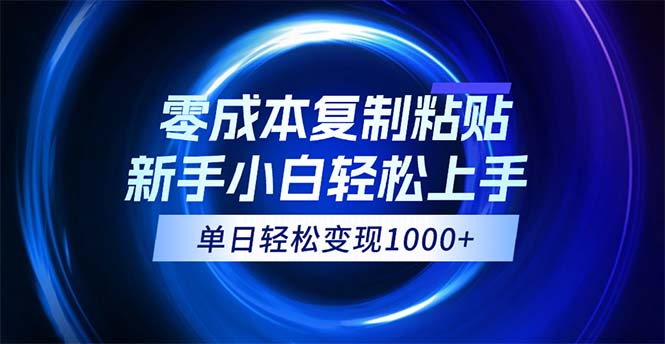 （12121期）0成本复制粘贴，小白轻松上手，无脑日入1000+，可批量放大-云长聊项目