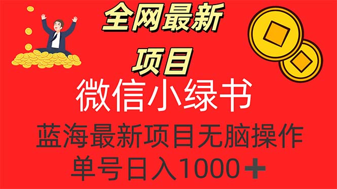（12163期）全网最新项目，微信小绿书，做第一批吃肉的人，一天十几分钟，无脑单号…-云长聊项目