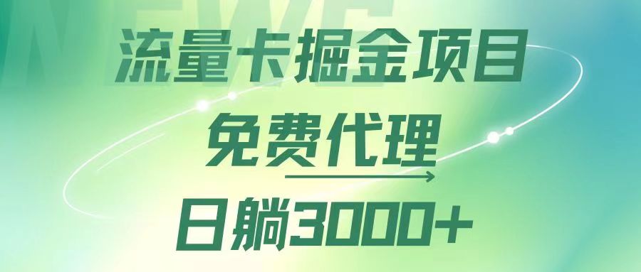 （12321期）流量卡掘金代理，日躺赚3000+，变现暴力，多种推广途径-云长聊项目