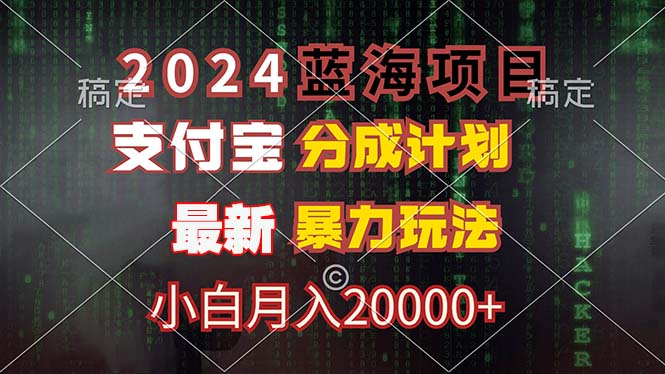 （12339期）2024蓝海项目，支付宝分成计划，暴力玩法，刷爆播放量，小白月入20000+-云长聊项目