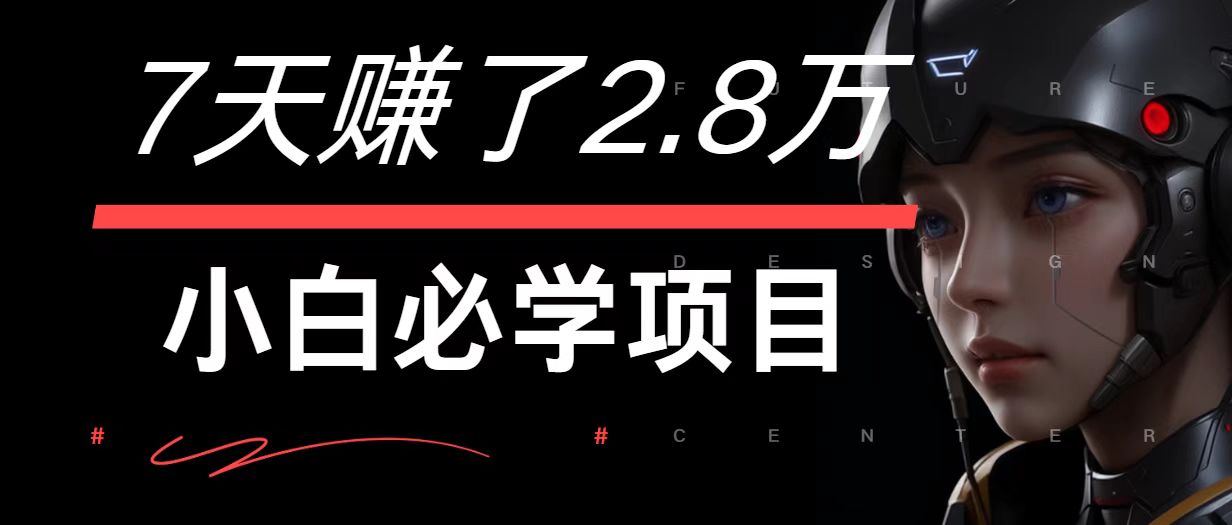 7天赚了2.8万！每单利润最少500+，轻松月入7万+小白有手就行-云长聊项目