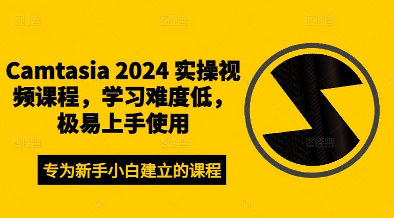 Camtasia 2024 实操视频课程，学习难度低，极易上手使用-云长聊项目