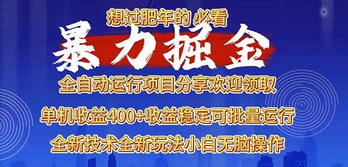 （13675期）2025暴力掘金项目，想过肥年必看！-云长聊项目