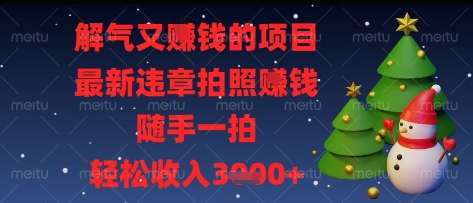 解气又挣钱的项目，最新违章拍照挣钱，随手一拍，轻松收入多张【揭秘】-云长聊项目