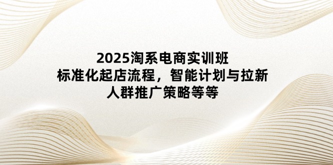 2025淘系电商实训班：标准化起店流程，智能计划与拉新，人群推广策略等等-云长聊项目