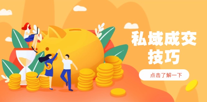 私域成交技巧，帮你从入门到精通，破解四大痛点，快速变现，轻松收钱-云长聊项目