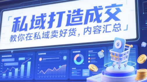 私域打造成交，教你在私域卖好货，内容汇总-云长聊项目