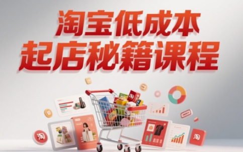 淘宝低成本起店系统课，助你快速起店，实现弯道超车-云长聊项目