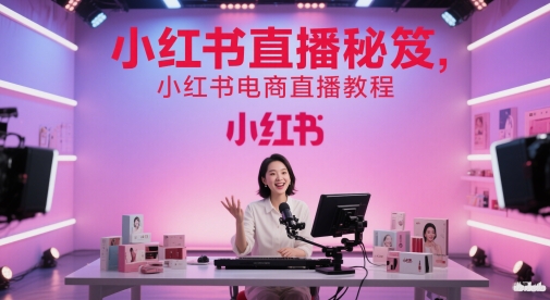 小红书直播秘笈，小红书电商直播教程-云长聊项目