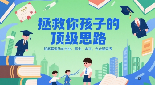 付费文章：拯救你孩子的顶级思路，彻底聊透他的学业、事业、未来，含金量满满-云长聊项目