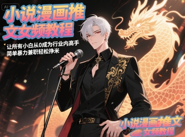 小说漫画推文女频教程，让所有小白从0成为行业内高手，简单暴力兼职轻松挣米-云长聊项目