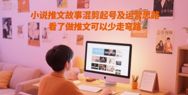 小说推文故事混剪起号及运营思路，看了做推文可以少走弯路-云长聊项目