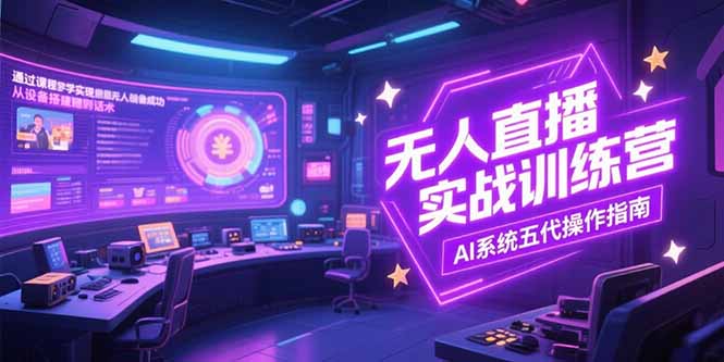 无人直播实操训练营，从设备搭建到话术，AI系统五代操作指南(7月更新-云长聊项目