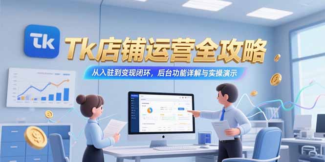 Tk店铺运营全攻略，从入驻到变现闭环，后台功能详解与实操演示-云长聊项目