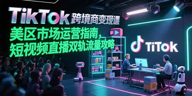 TikTok跨境电商变现课，美区市场运营指南，短视频直播双轨流量攻略-云长聊项目