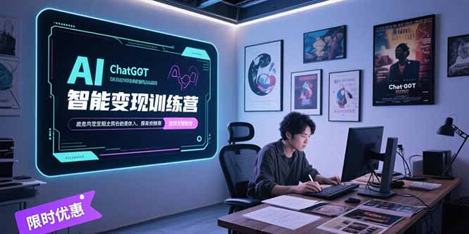 AI智能变现训练营，ChatGPT写作变现，电影解说制作，图文带货方法论-云长聊项目