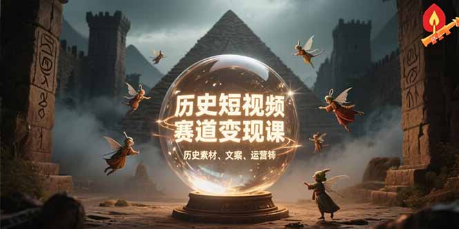 历史短视频赛道变现课，百集素材库应用，文案剪辑技巧，账号运营全案-云长聊项目